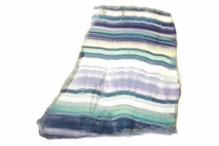 Colorful, Polished Rainbow Fluorite Slab #264630